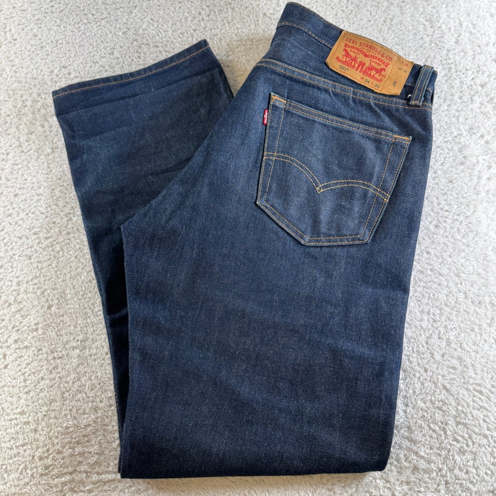Levi's 501 Original Fit Jeans Mens 34x30 Blue Excellent Straight Leg Denim